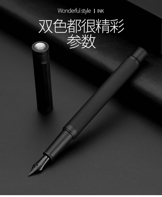 Pióro wieczne HongDian Ink Full Metal - stalowy klips, czarna stalówka 0.5mm - szkolne materiały biurowe - Wianko - 9
