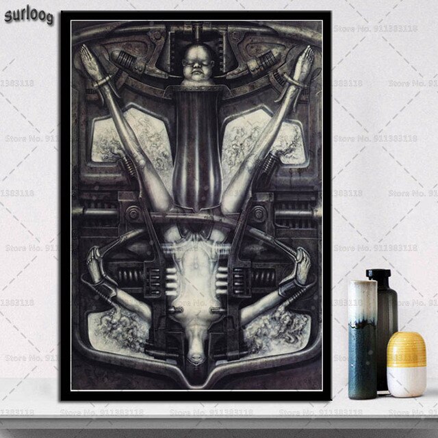 Giger Li II Alien Horror - plakaty i obrazy na ścianę, płótno malarstwo do dekoracji wnętrz - Wianko - 6