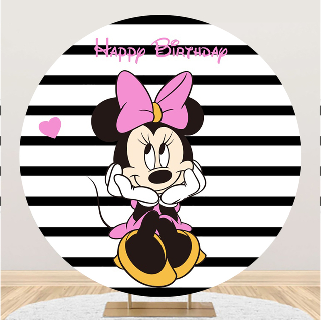 Tło imprezowe Mickey Mouse Minnie Disney - niestandardowe dekoracje ścienne na urodziny dzieci - Wianko - 13
