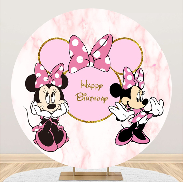 Tło imprezowe Mickey Mouse Minnie Disney - niestandardowe dekoracje ścienne na urodziny dzieci - Wianko - 8