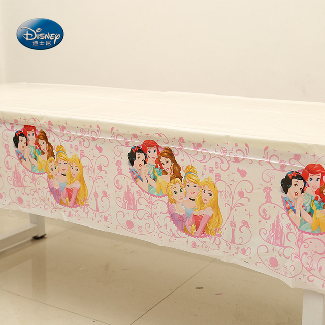 Obrus Disney Princess - motyw kreskówkowy, 1.35*2.2m - dekoracje na imprezę urodzinową dla dziewczyn, jednorazowe naczynia - Wianko - 3