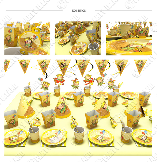 Dekoracja urodzinowa Chłopiec Baby Shower - Mały Książę - oświetlenie, talerze, stołowe, pudełko - idealne na przyjęcia i imprezy tematyczne - Wianko - 4