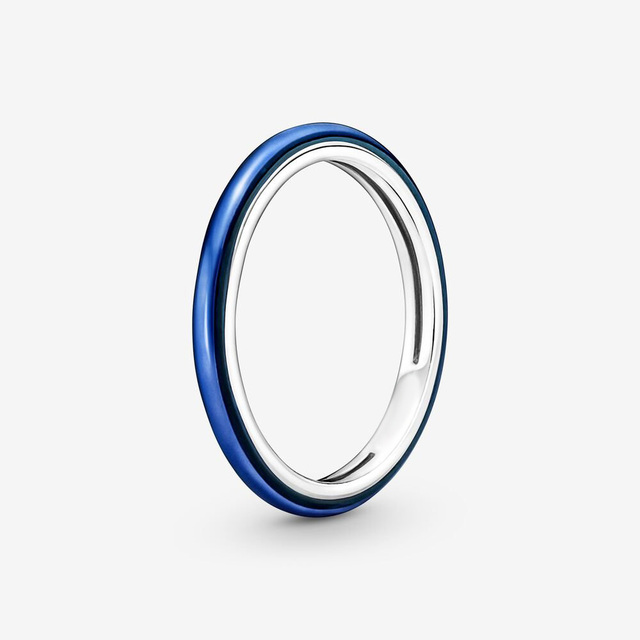 Niebieski pierścień zaręczynowy 925 srebro ME 2022 dla kobiet - Wianko - 1