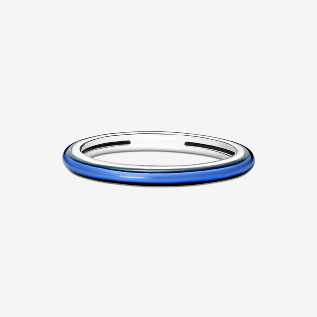 Niebieski pierścień zaręczynowy 925 srebro ME 2022 dla kobiet - Wianko - 3