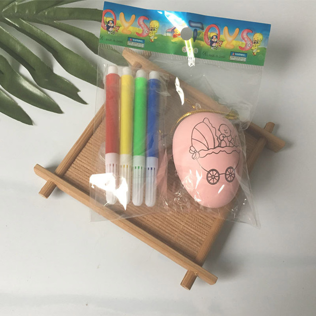 Pisanka Malowanie - Złoty Ciąg DIY Graffiti - 1 Jajko + 4 Kredki - Wielkanocna Zabawka i Prezent dla Ucznia (Dziewczynki) - Wianko - 6