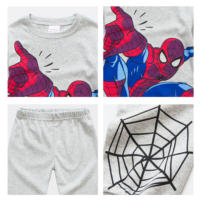Komplet dziecięcych piżam z kreskówkowym motywem Myszki Miki i Minnie oraz postacią Spidermana - Wianko - 9