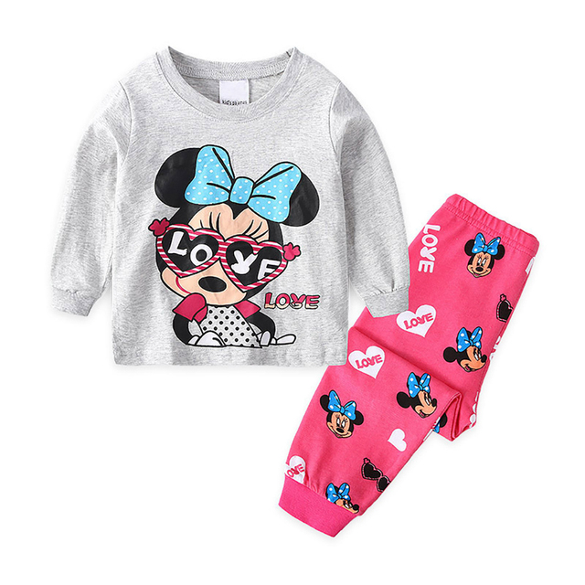 Komplet dziecięcych piżam z kreskówkowym motywem Myszki Miki i Minnie oraz postacią Spidermana - Wianko - 4