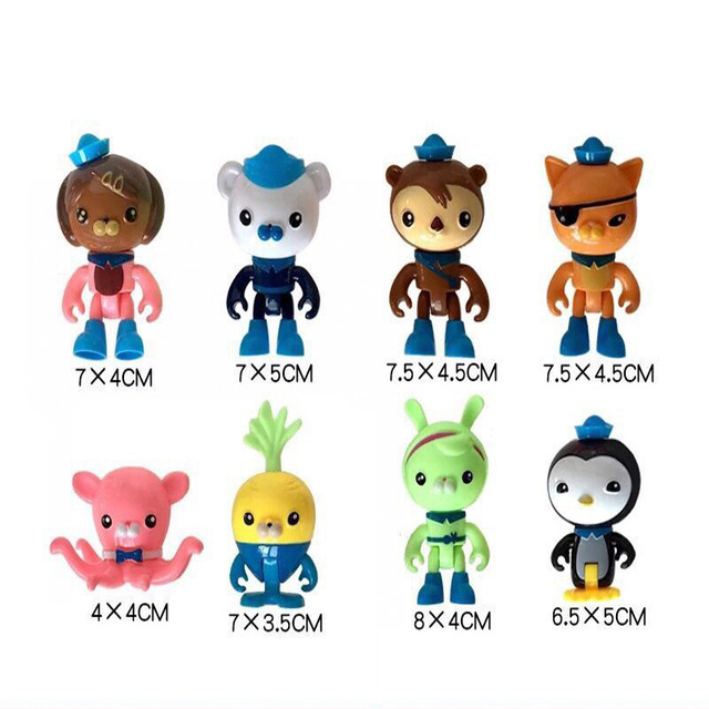 Figurki Octonauts: Kapitan Barnacles, Peso, Shellington, Dashi, Tweak - Zestaw 8 sztuk dla dzieci - Wianko - 4