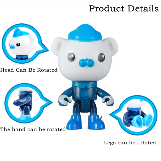 Figurki Octonauts: Kapitan Barnacles, Peso, Shellington, Dashi, Tweak - Zestaw 8 sztuk dla dzieci - Wianko - 5