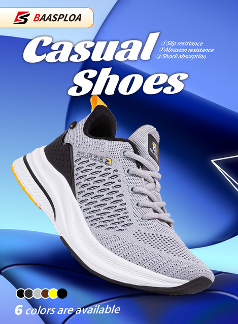 Męskie buty do chodzenia Baasploa 2021: nowoczesny design, oddychający materiał, świetna amortyzacja - Wianko - 3