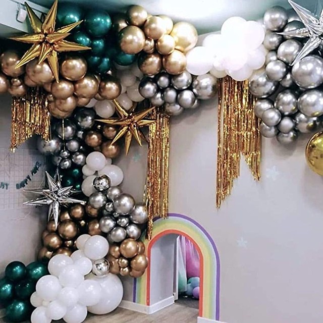 10 sztuk/partii balony lateksowe 12 cali, metalowe chromowane złoto srebro, idealne dekoracje ślubne i urodzinowe dla dorosłych - Wianko - 1