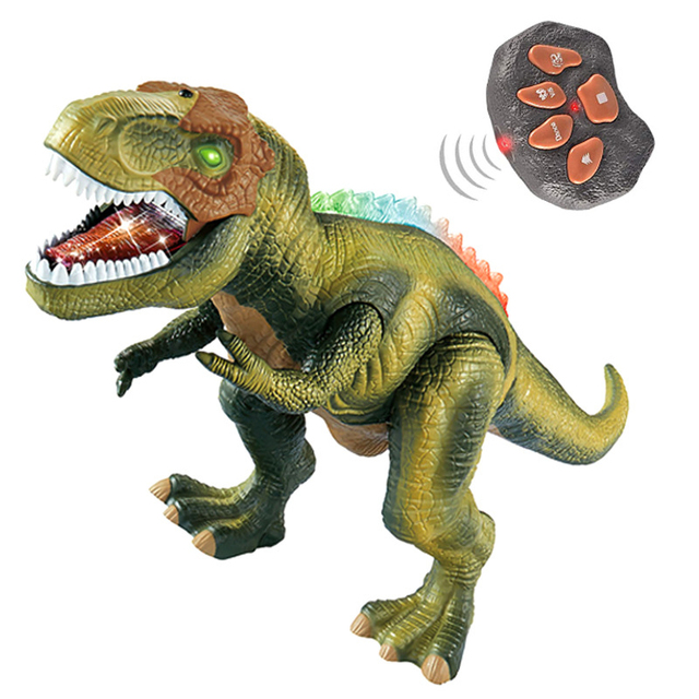 Elektryczny Pilot Model zwierzęcia RC: Dinozaur dla dzieci, Tyrannosaurus Rex, oczy połysk, spacer, dźwięki - Wianko - 1