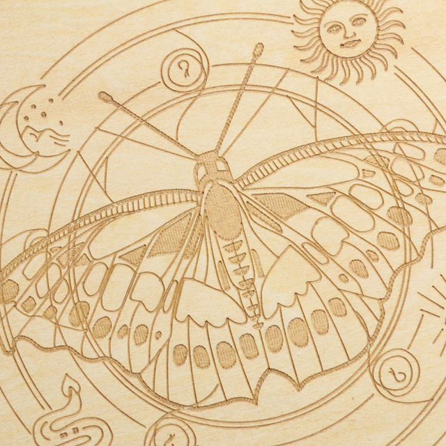 Drewniane ozdoby mata Coaster Sun Moon - energetyczna dekoracja do medytacji i w domu - Wianko - 5