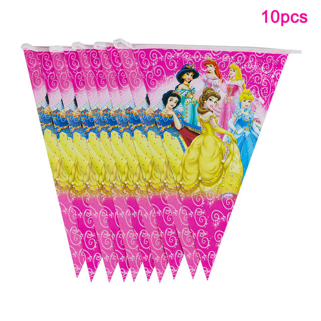 Kubki jednorazowe, talerze, obrusy, słomki, serwetki z motywem Disney Six Princess Girls - dekoracja na urodziny dziewczynki i przyjęcie Baby Shower - Wianko - 5