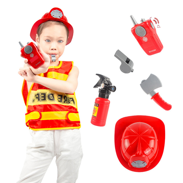 Dziecięcy strój strażaka 2021 Halloween Cosplay Sam strażak: garnitur roboczy dla chłopców i dziewczynek - wydajna wydajność pompowana kreatywnością - Wianko - 2