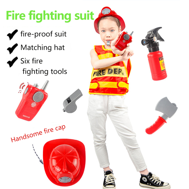 Dziecięcy strój strażaka 2021 Halloween Cosplay Sam strażak: garnitur roboczy dla chłopców i dziewczynek - wydajna wydajność pompowana kreatywnością - Wianko - 9