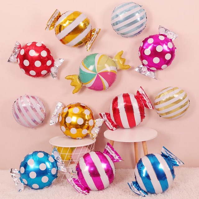 Kolorowe cukierki balony z folii aluminiowej Lollipop urodzinowe dekoracje Baby Shower 1/2/5 sztuk - Wianko - 2