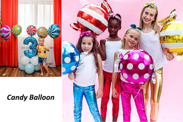 Kolorowe cukierki balony z folii aluminiowej Lollipop urodzinowe dekoracje Baby Shower 1/2/5 sztuk - Wianko - 3