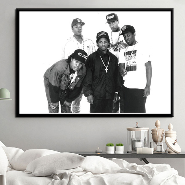 Plakat N.W.A Hip Hop, Rap - Kostka lodu, Dr. Dre, Eazy-E - Dekoracje ścienne do salonu - Gangster Art - Wianko - 5