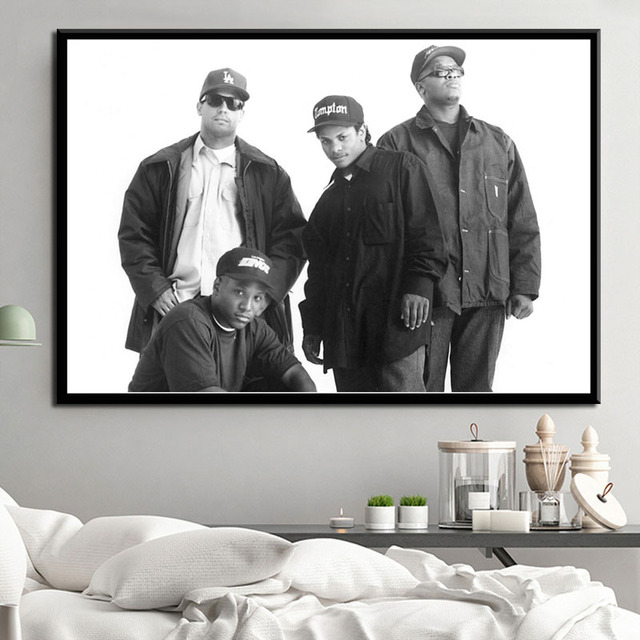 Plakat N.W.A Hip Hop, Rap - Kostka lodu, Dr. Dre, Eazy-E - Dekoracje ścienne do salonu - Gangster Art - Wianko - 3