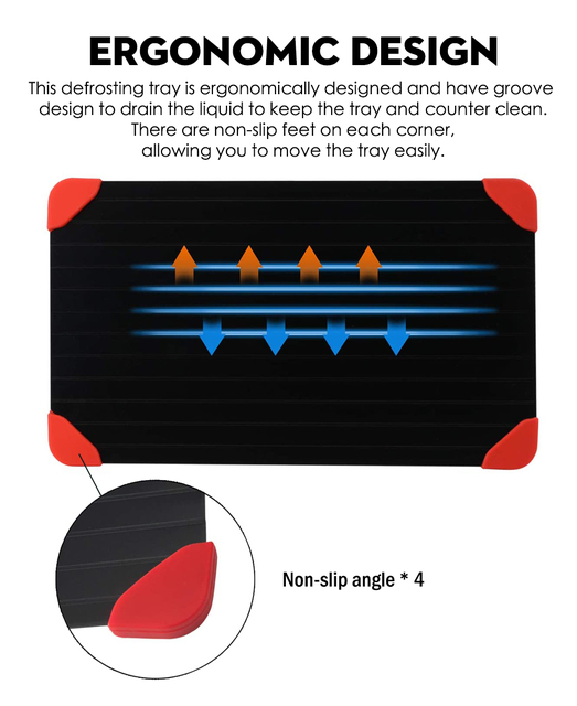 Duża taca do rozmrażania zmywarka bezpieczna i nieprzywierająca z ociekową tacką - Wianko - 7