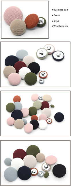 50 sztuk guzików dekoracyjnych DIY do szycia, 11-30mm, wykonanych ze stopu tkaniny, pokrytych warstwą przycisku, w kształcie okręgu, idealnych do płaszczy wierzchnich - Wianko - 25
