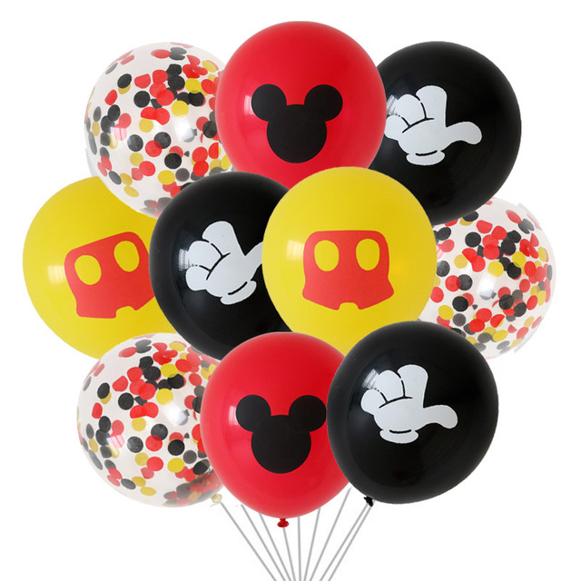 10 sztuk 12 calowych lateksowych balonów Mickey Minnie z helem - idealny dodatek dekoracyjny na imprezę urodzinową dla dzieci - Wianko - 2