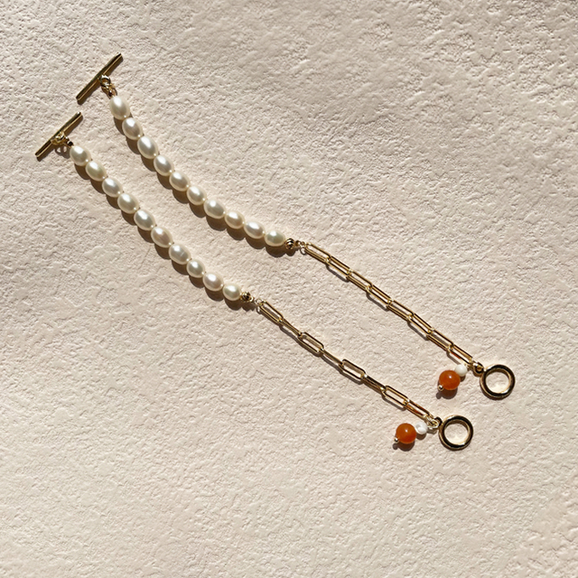 Wysokiej klasy klasyczna bransoletka z perłowymi łańcuchami - 4UN-PB001 - Wianko - 6