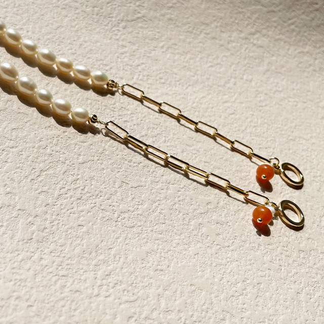 Wysokiej klasy klasyczna bransoletka z perłowymi łańcuchami - 4UN-PB001 - Wianko - 8