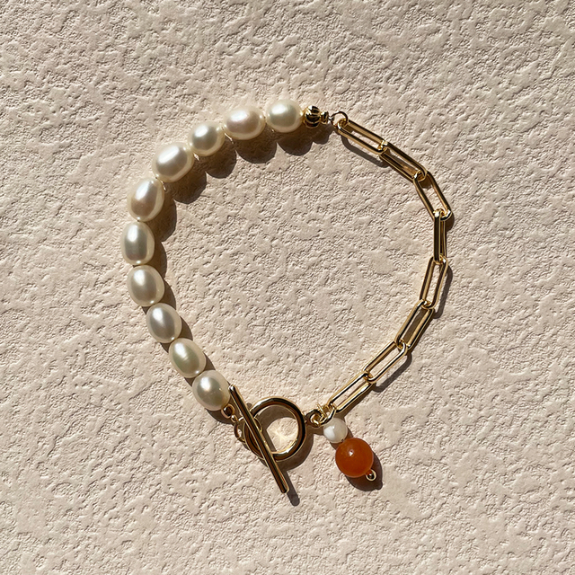 Wysokiej klasy klasyczna bransoletka z perłowymi łańcuchami - 4UN-PB001 - Wianko - 3