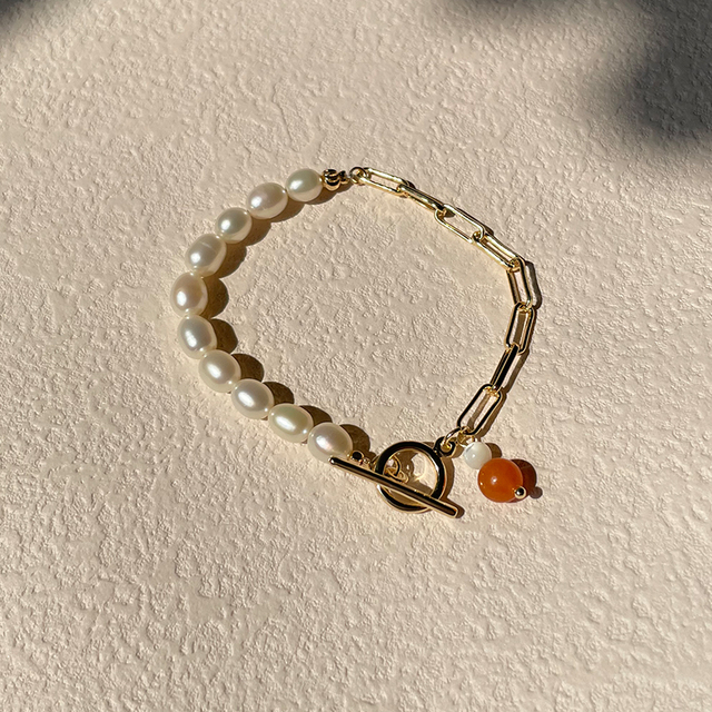 Wysokiej klasy klasyczna bransoletka z perłowymi łańcuchami - 4UN-PB001 - Wianko - 4