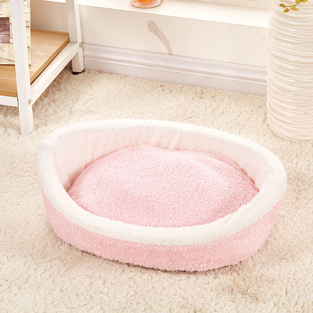 Pluszowe łóżko dla kotów - miękki, okrągły domek z długim pluszem, zapewniający ciepło i wygodę, idealny również dla małych psów - Wianko - 12