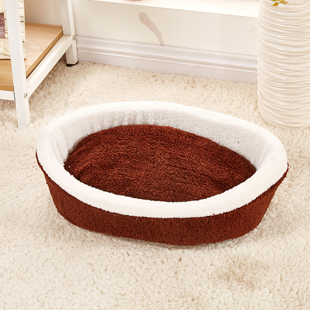 Pluszowe łóżko dla kotów - miękki, okrągły domek z długim pluszem, zapewniający ciepło i wygodę, idealny również dla małych psów - Wianko - 9