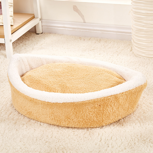 Pluszowe łóżko dla kotów - miękki, okrągły domek z długim pluszem, zapewniający ciepło i wygodę, idealny również dla małych psów - Wianko - 15