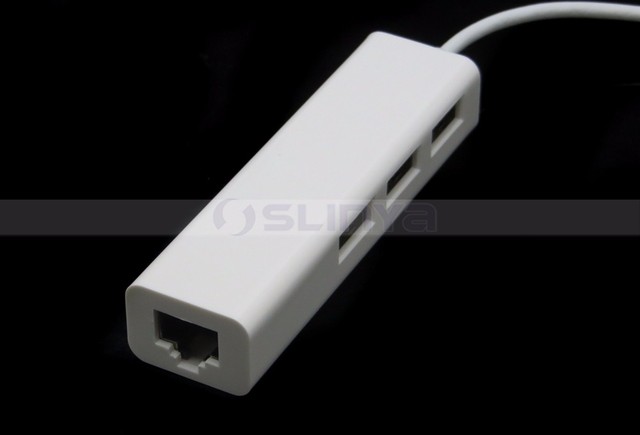 Hub USB-C z 3 portami USB 2.0 i adapterem Ethernet RJ45 - 10 M/100 M USB 3.1 typu C - Wianko - 4