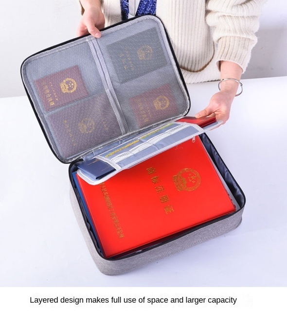 Wodoodporna, pojemna torba do przechowywania dokumentów i paszportów - idealna na podróże i do gospodarstwa domowego - Wianko - 10