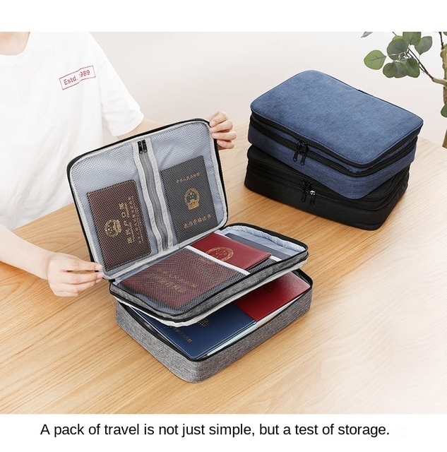 Wodoodporna, pojemna torba do przechowywania dokumentów i paszportów - idealna na podróże i do gospodarstwa domowego - Wianko - 9