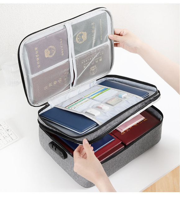Wodoodporna, pojemna torba do przechowywania dokumentów i paszportów - idealna na podróże i do gospodarstwa domowego - Wianko - 13