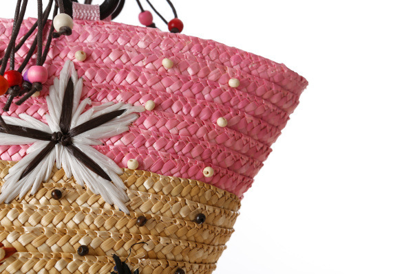 Rozgwiazdy słomiane tkane ręcznie z koralikami - duża torba z nowym, czeskim haftem - Wianko - 13