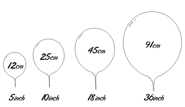 Gigantyczny dekoracyjny balon na urodziny ślubne, 5 cali, 10 cali, 36 cali - nadmuchiwany helium, mały balon lateksowy - Wianko - 1