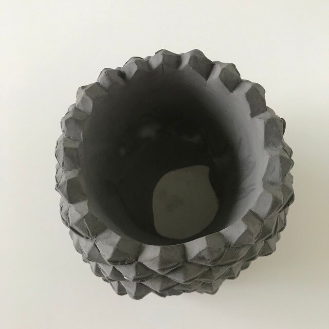 Forma do gliny - Big Skull - silikonowa doniczka 3D, wazon, dekoracja wnętrz - rękodzieło z cementu, tynku i żywicy - narzędzia do tworzenia wazonów - Wianko - 3