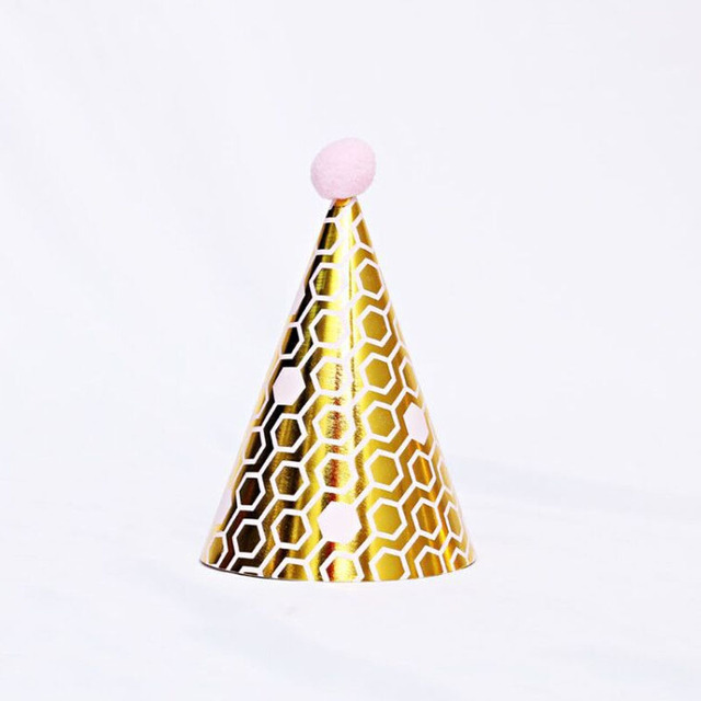 Kapelusz urodzinowy dla dzieci, czapka z papieru w kształcie korony, różowa lub czarna - Wianko - 1