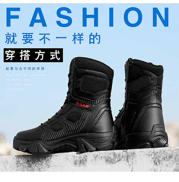 Buty męskie zimowe wojskowe 2021 - wysoka jakość, skórzane, ciepłe, wodoodporne - Wianko - 3