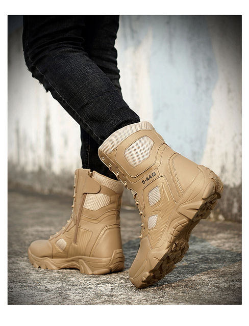Buty męskie zimowe wojskowe 2021 - wysoka jakość, skórzane, ciepłe, wodoodporne - Wianko - 18
