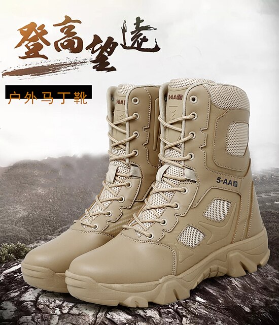Buty męskie zimowe wojskowe 2021 - wysoka jakość, skórzane, ciepłe, wodoodporne - Wianko - 2