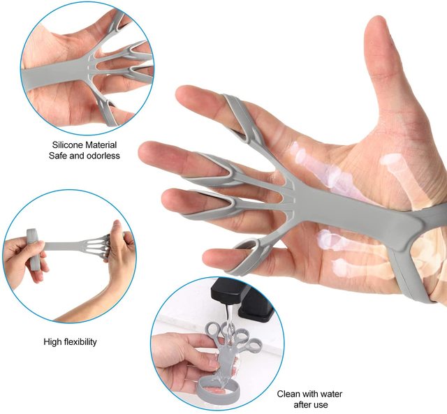 Uchwyt silikonowy do ćwiczenia palca - zapalenie stawów, trening rehabilitacyjny, wzmocnienie palców - Wianko - 2