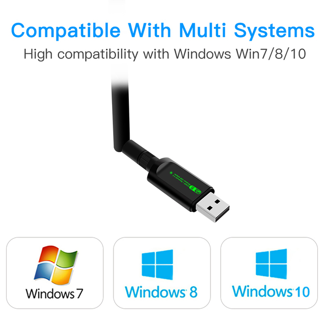 Adapter USB do komputera z kartą sieciową WiFi dwuzakresową o prędkościach do 1200 mb/s, z obsługą USB 3.0 i darmowym sterownikiem, kompatybilny z laptopami Win 7/8/10 - Wianko - 14