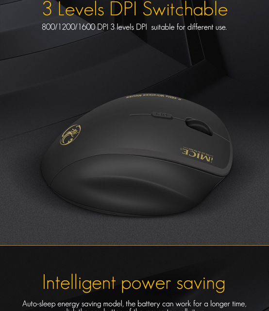 Nowa bezprzewodowa mysz do gier i biura IMICE G6 2.4G z 6-przyciskową funkcją Smart - akcesorium peryferyjne do komputera - Wianko - 6