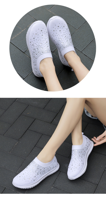 Trampki damskie do biegania w rozmiarach 35-43 - lekkie buty sportowe Slip On z siatkowym materiałem - Wianko - 19