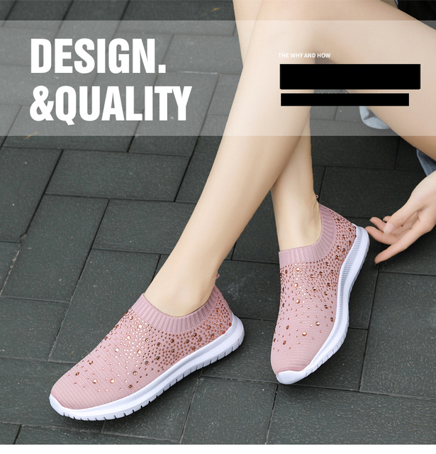 Trampki damskie do biegania w rozmiarach 35-43 - lekkie buty sportowe Slip On z siatkowym materiałem - Wianko - 4